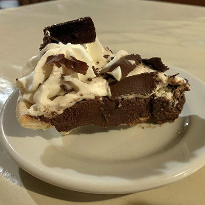 Be sure to save room for Fairview Farms delicious chocolate pie