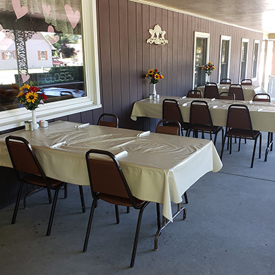 Fairview Farms outdoor dining lets you enjoy nice weather
